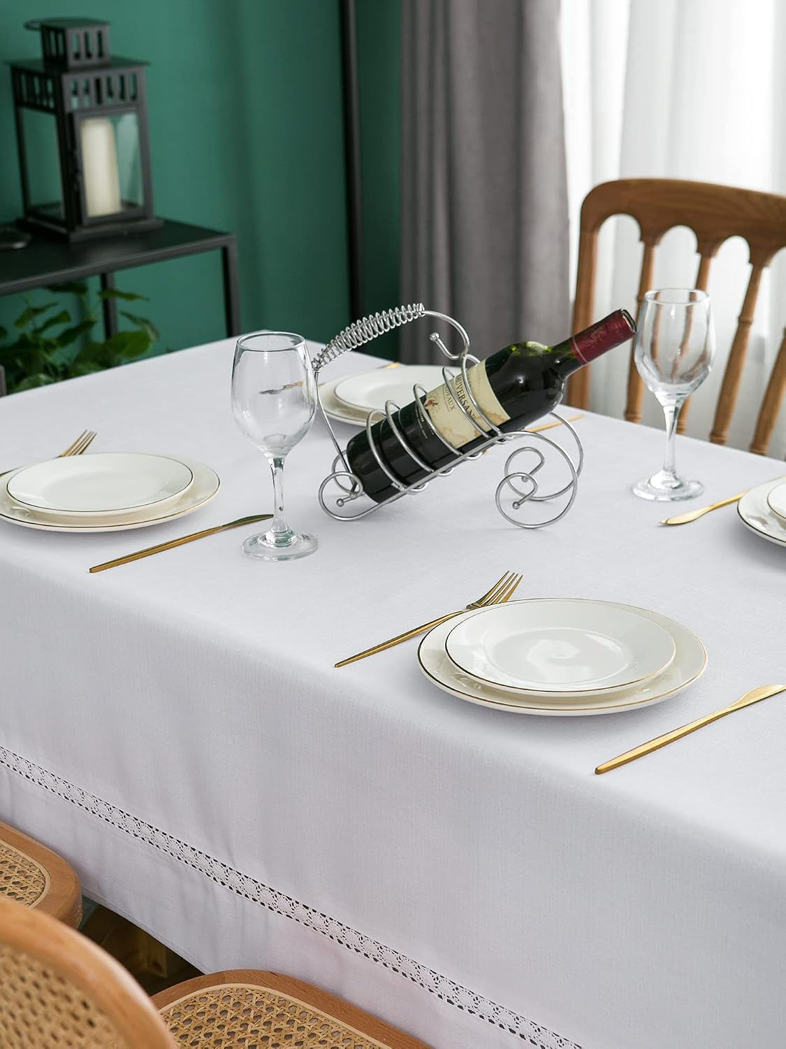 heavy-duty-fabric-tablecloth-with-white-lace-waterproof-wrinkle-free-stain-resistant-oil-proof-for-dining-indoor-outdoor-wedding-holiday-white-rectangle-60x120inch