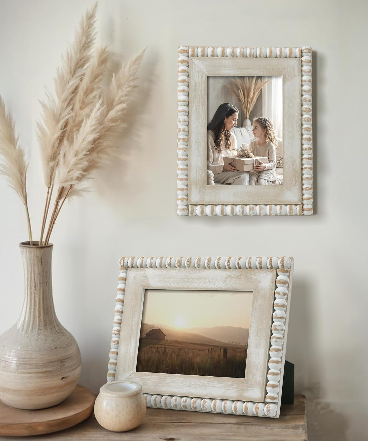 5x7-farmhouse-picture-frame-wooden-boho-beaded-photo-frame