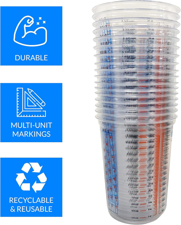 Paint Mixing Cup (50 Pcs) 32 Oz (1 Quart) | Disposable Measuring Cups4