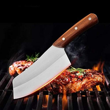 Meat Cleaver, Cleaver Knife Japan Kitchen Chef Knives Wood Handle Meat Fruit Vegetable Fish Butcher Knife Chinese Cleaver High Carbon Knives (Color : Cleaver Knife)3
