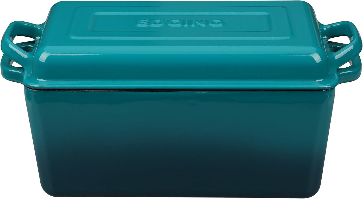 enameled-cast-iron-dutch-oven-oblong-bread-oven-for-sourdough-bread-baking-baking-pan-dual-handles-oven-safe-4-quart-darkcyan