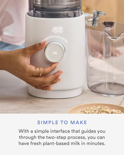 M1 - Plant-Milk Maker - Homemade Oat and Nut Milk - White | Homemade Oat and Nut Dairy Alternative - Barista Quality Creamy Texture - Blends and Strains in Minutes - Easy to Clean2