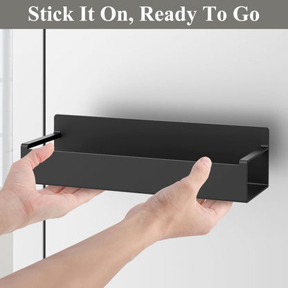 4 Pack Magnetic Spice Rack Organizer for Refrigerator and Oven, Black Fridge Organizers and Storage for Kitchen5