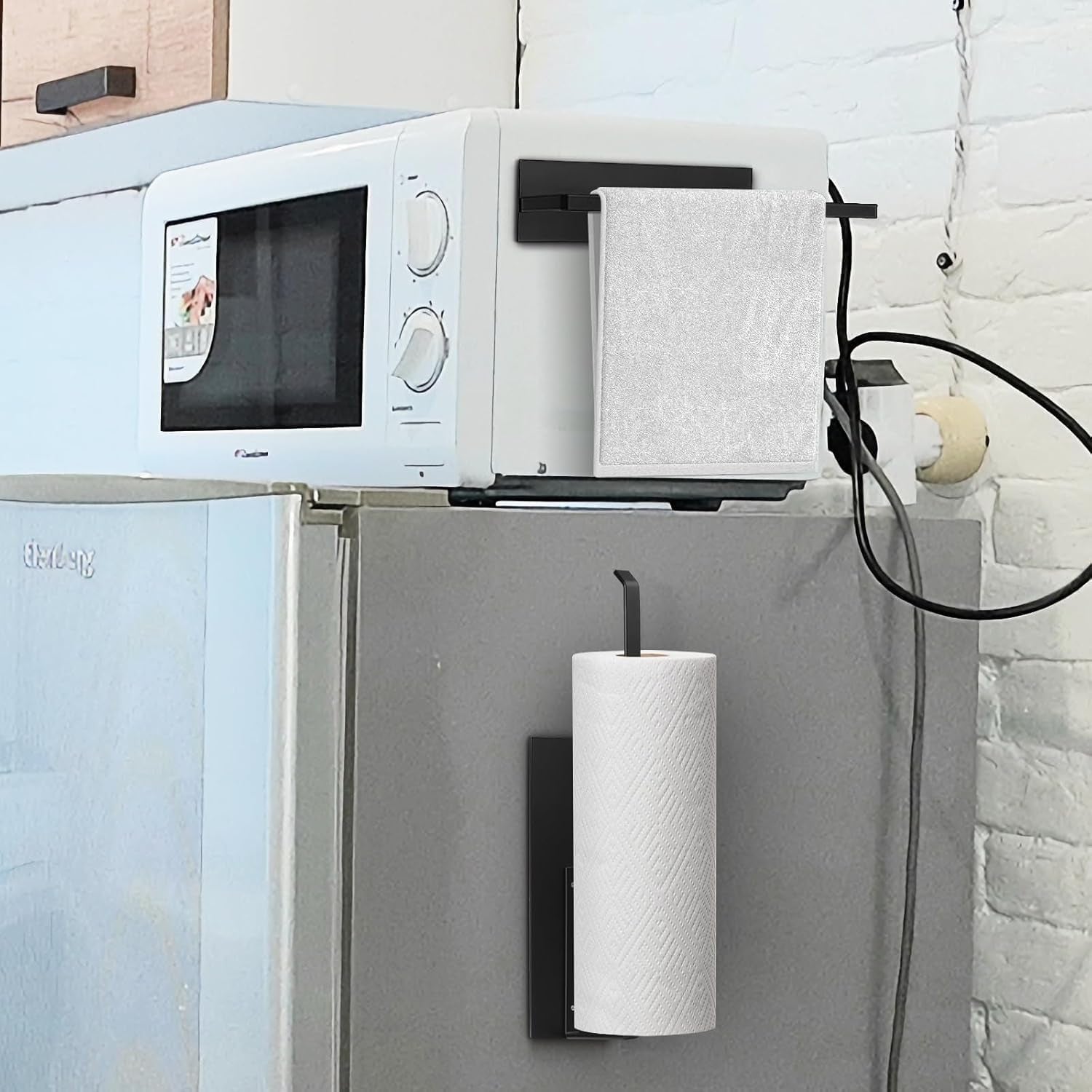 black-paper-towel-holder-magnetic-paper-towel-holder-for-fridge-toilet-paper-roll-holder-magnet-towel-rack-wall-mount-fridge-organizer-for-paper-towels-rolls-bathroom-pantry-rv-kitchen-storage