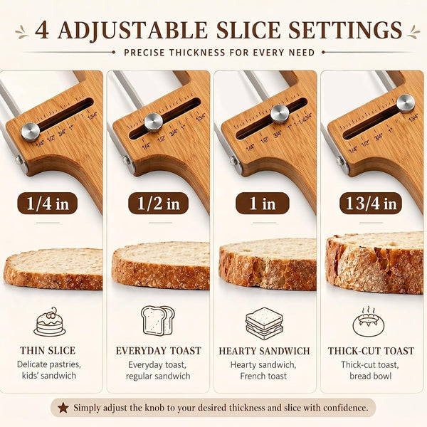 Bread Slicer Adjustable Bread Knife with Lame for Sourdough Homemade Loaf3