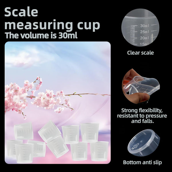 Bpa-Free 30Ml (1Oz) Liquid Measuring Cups (10-Pack) - Mini Plastic Graduated Beakers for Kitchen, Lab, Crafts, Resin - Clear Dual Scale, Accurate Safety, Stackable4
