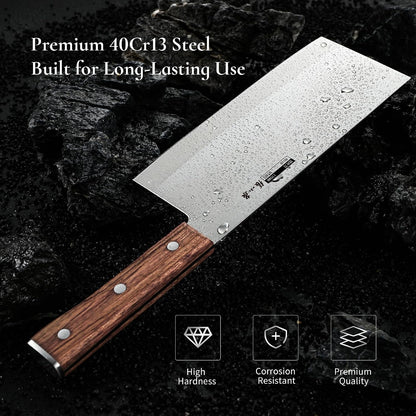 ZHANG XIAO QUAN 7.3 Inch Meat Cleaver Ultra Sharp Chinese Cleaver Knife5