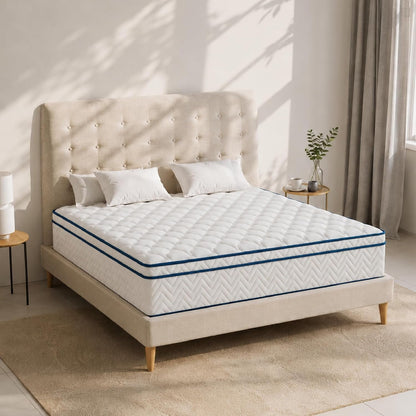 12 Inch Full Size Mattress, Plush Hybrid Mattress in a Box, Individual Pocket Coils for Pressure Relief, Certipur‑Us Certified, Vacuum‑Compressed, Fits Full Bed Frame, Dimensions: 54" X 75"2