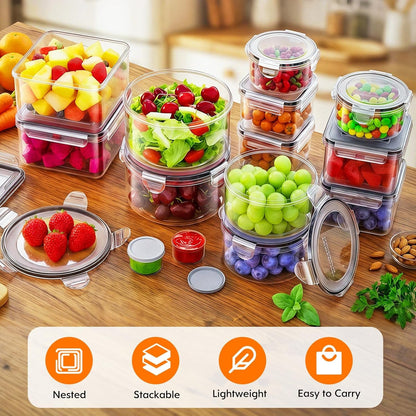 50 PCS Food Storage Containers with Lids Bpa-Free (25 Containers & 25 Lids)8