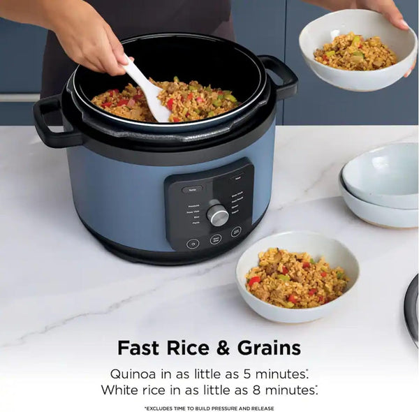 Hyper-Heat Pressure Cooker - 6.5 Quart Multi-Cooker with 9 Programmable Functions, 1200W Power, Simpliserve Pot for Family Meals, Electric Pressure Cooker for Fast and Healthy Cooking (Blue)5