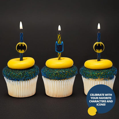 Batman™ Sprial Birthday Candles | Cake Decoration Toppers | 6 Count2