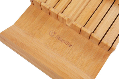 In-Drawer Knife Block Bamboo Kitchen Knives Drawer Organizer Large8