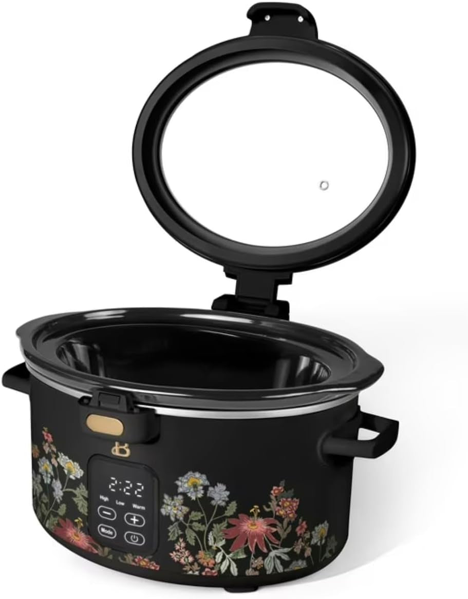 4-qt-programmable-slow-cooker-with-hinged-locking-lid-wildflower-black-sesame-by-drew-barrymore