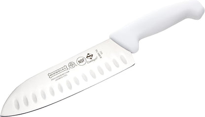 3800 Series 7 Inch Santoku Kitchen Knife with White Polypropylene Handle and Japanese High Carbon Stainless Steel Blade1