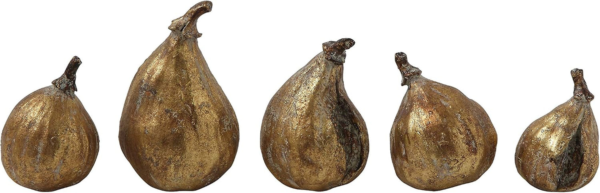 creative-co-op-resin-figs-with-gold-finish-set-of-5-pieces