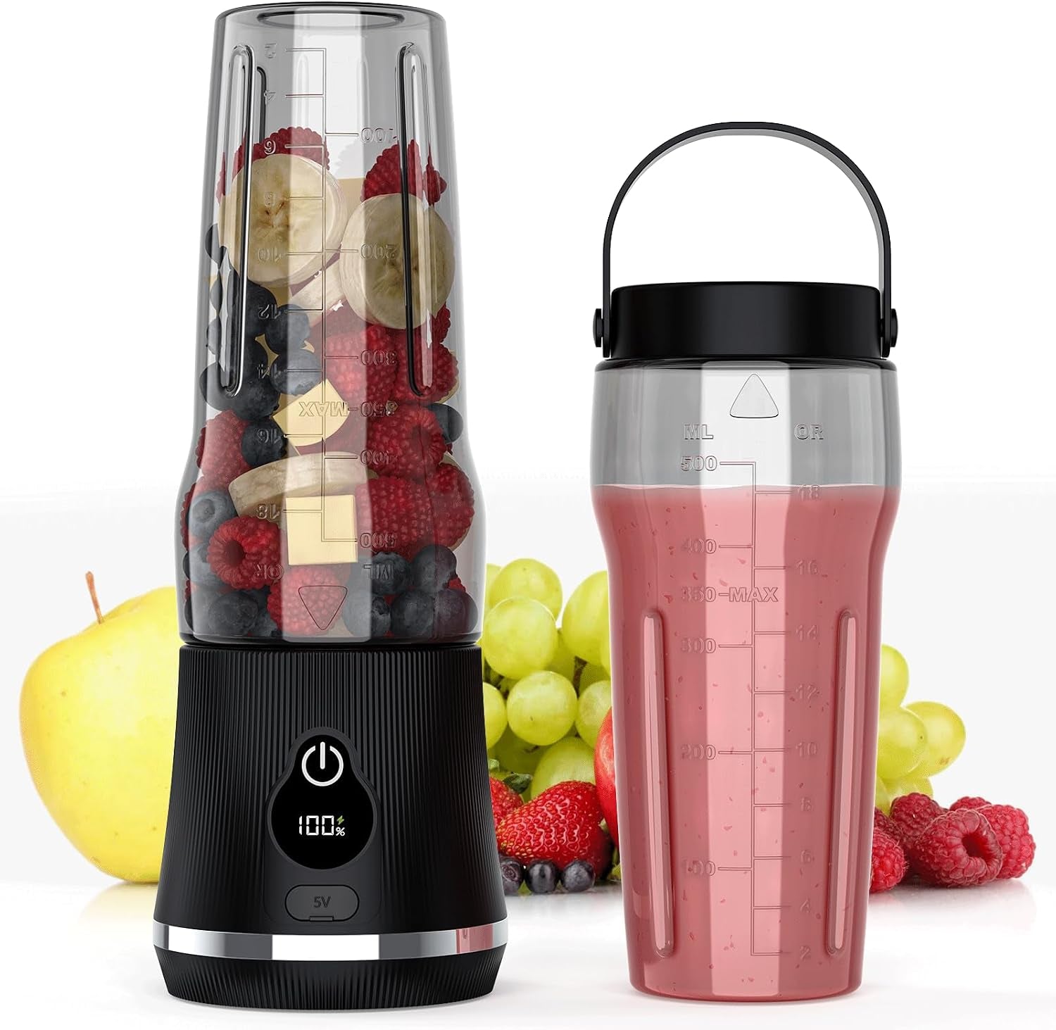 portable-blender-for-smoothies-shakes-17oz-personal-blender-with-6-stainless-steel-blades-usb-c-rechargeable-led-display-compact-travel-juicer-with-extra-lid-for-gym-office-on-the-go-black