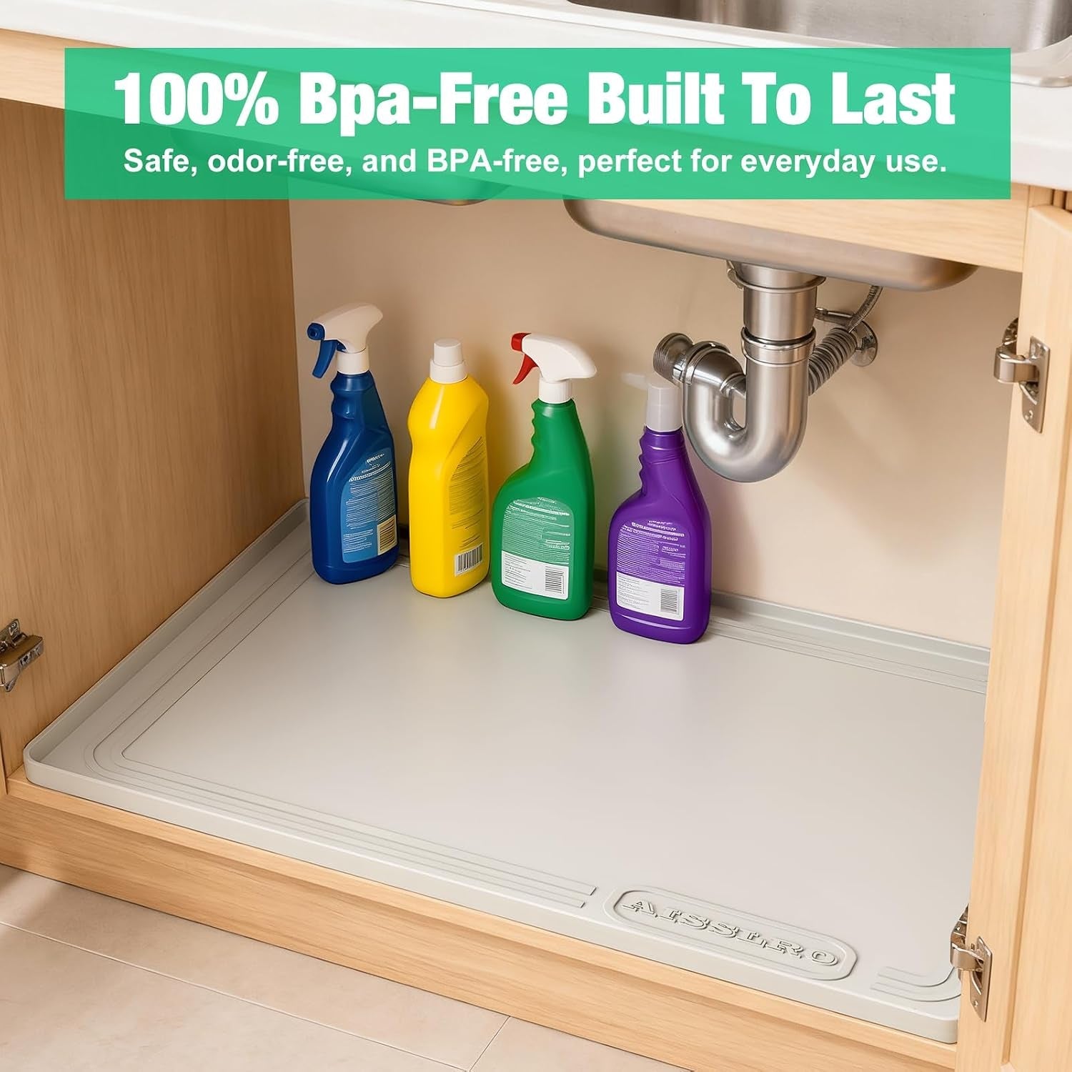 under-sink-mat-34-x-22-waterproof-silicone-cabinet-kitchen-liner-beige