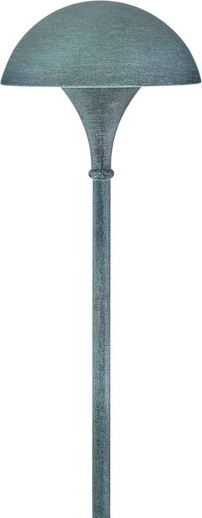 Mushroom 120V Landscape Aluminum Path Light, Verde Finish1