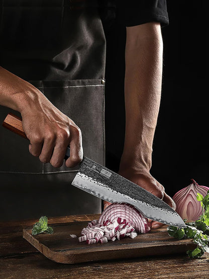 8" Chef Knife, 9 Layers 10CR15MOV High Carbon Steel Kitchen Knife6