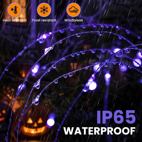 2 Pack Solar Firework Lights Outdoor, Halloween Decor, Purple6