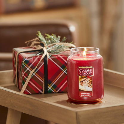 Sparkling Cinnamon Scented Classic 22Oz Large Jar Single Wick Candle over 110 Hours of Burn Time3