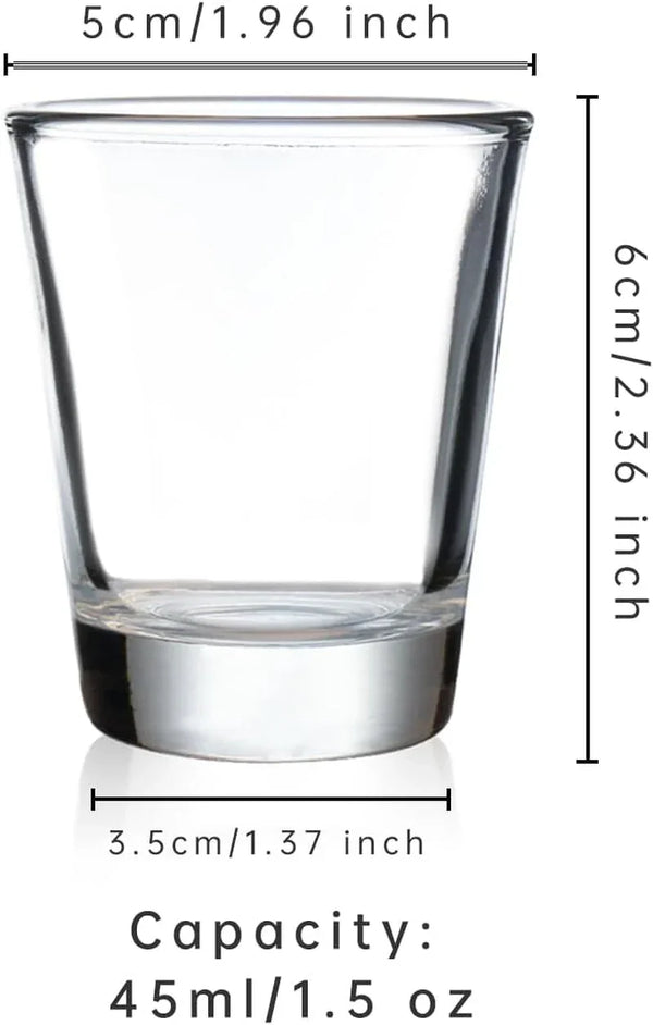 1.5 Oz Shot Glasses Sets with Heavy Base, Clear Shot Glass (4 Pack)3