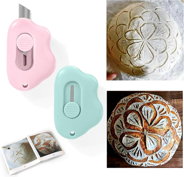 Bread Lame Dough Scoring Tool,2Pcs Sourdough Bread Scorer,Bread Making Razor for Homemade Bread with Scoring Patterns Booklet1