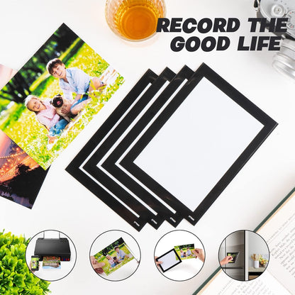 Magnetic Picture Frames with Black Border(4"X6",10 Pack),Magnet Photo Frame Pockets/Postcard Holder,Decorations for Home/Office/School/Classroom/Party6