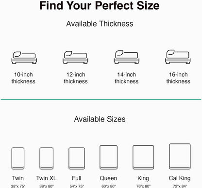 14 Inch Queen Mattress, Queen Size Memory Foam Mattress13
