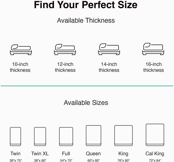 14 Inch Queen Mattress, Queen Size Memory Foam Mattress13