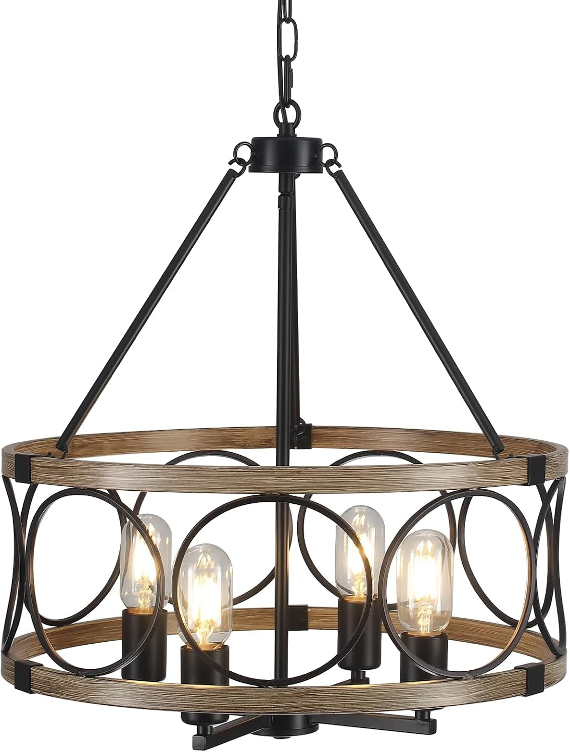 4-light-farmhouse-chandelier-rustic-faux-wood-chandeliers-dining-room-light-fixture-round-pendant-light-hanging-kitchen-island-light-for-living-room-entryway-foyer-black-wood-grain