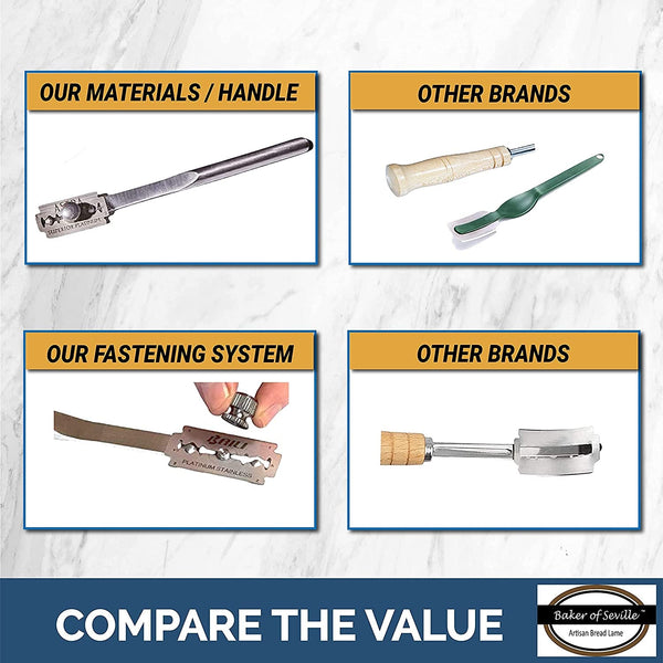 Bread Lame - Patented 2-In-1 Stainless Scoring Tool7