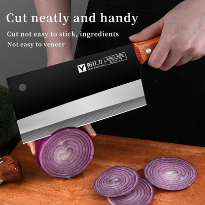 Meat Cleaver,Cleaver Knife 7.5 Inch Kitchen Knives Household Stainless Steel Meat Cleaver, Sharp Chef'S Slicing Knife, Vegetable Cutter, LAMAJIGA58446