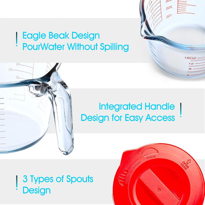 4-Cup High Borosilicate Glass Measuring Cup with Lid for Kitchen3