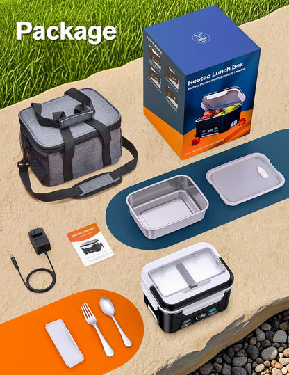 Cordless Electric Lunch Box, Heated Lunch Box for Men with Timer6