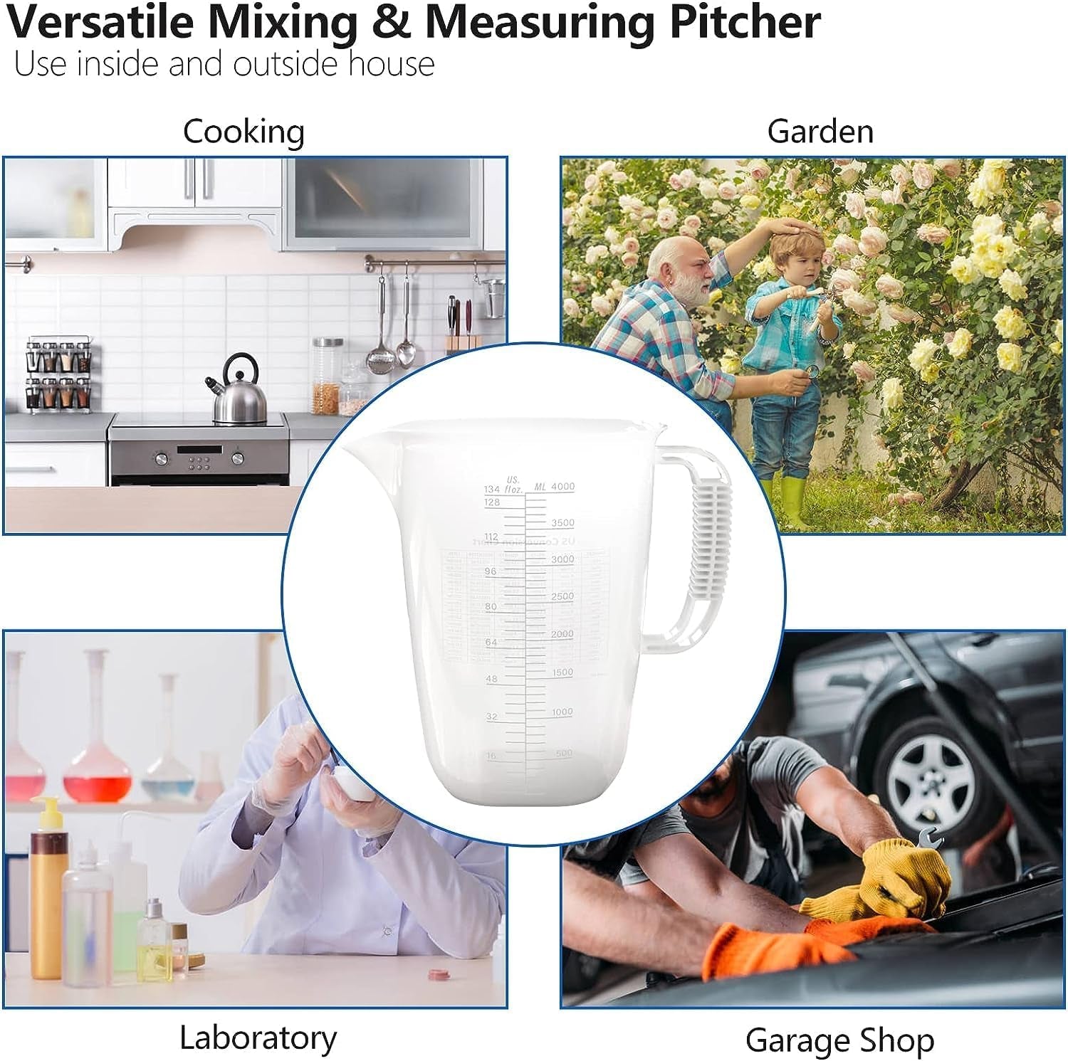 1-gallon-measuring-pitcher-convenient-conversion-chart-134oz-extra-large-plastic-measuring-cup-strong-food-grade-material-graduated-mixing-pitcher-great-for-lawn-pool-chemicals-motor-oil-and-fluids