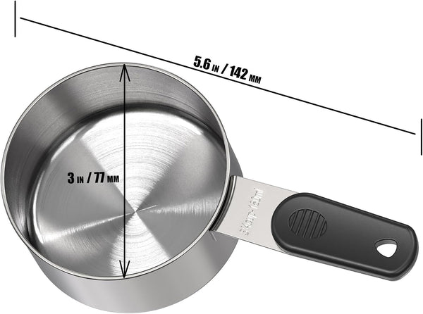 3/4 Cup Magnetic Grips Stainless Steel Measuring Cup -1PCS2