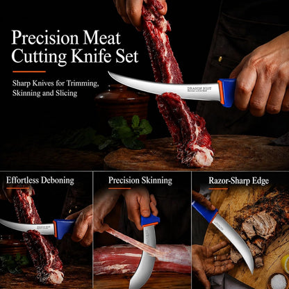 3-Piece Butcher Knife Set, Meat Processing Knives | Stainless Steel, for Meat Processing and Everyday Kitchen Prep5