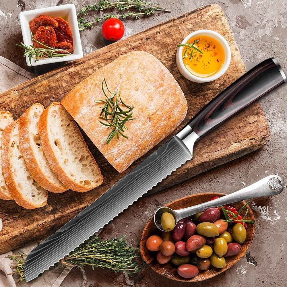meat-cleaver-bread-knife-8-inch-serrated-knife-damascus-laser-pattern-steel-bread-knife-for-homemade-bread-sharp-edge-for-slicing-breadred-resin