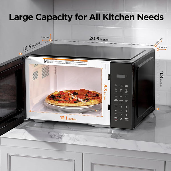 BLACK+DECKER Countertop Microwave Oven, 1.1 Cu.Ft,1000W,Child Safety,Black | 6 One-Touch Presets, Express Cooking, 10 Power Levels, Child Safety Lock, for Apartments & Dorms4