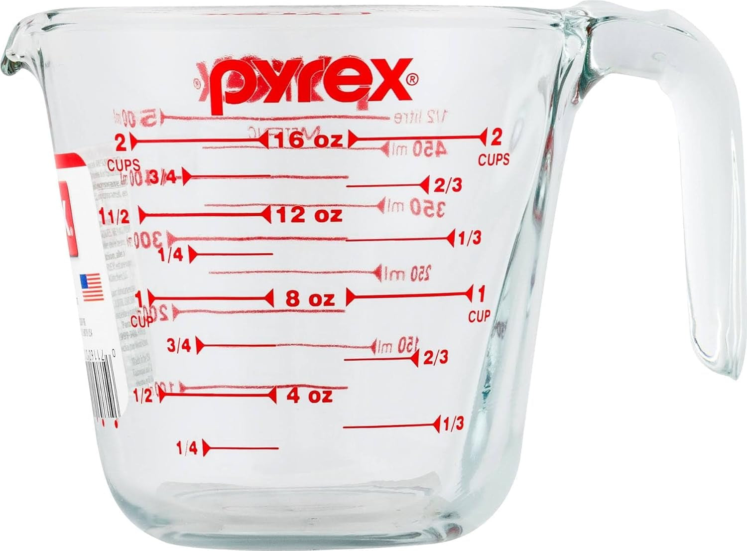 prepware-2-cup-measuring-cup-red-graphics-clear