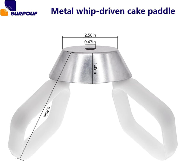 Cookie Paddles with Metal Whip Drive Compatible with Universal Mixers Nutrimill Artiste Mixer2