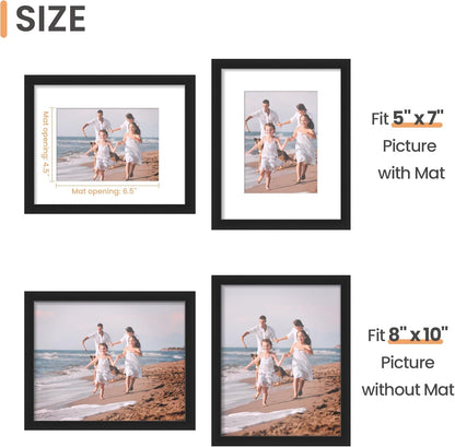 8X10 Picture Frame, Wall Decor Photo Frames, Black 1 Pack3