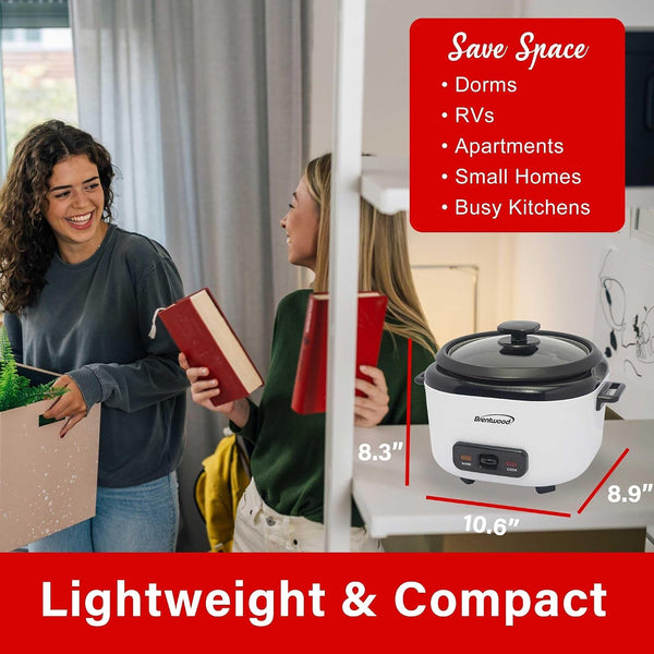 7-Function Smart Rice Multi-Cooker – Food Steamer, Slow Cooker, Sauté, Keep Warm, and 15Hr Delay Timer, Stainless Steel (White, 6 Cups Cooked / 3 Cups Uncooked)5