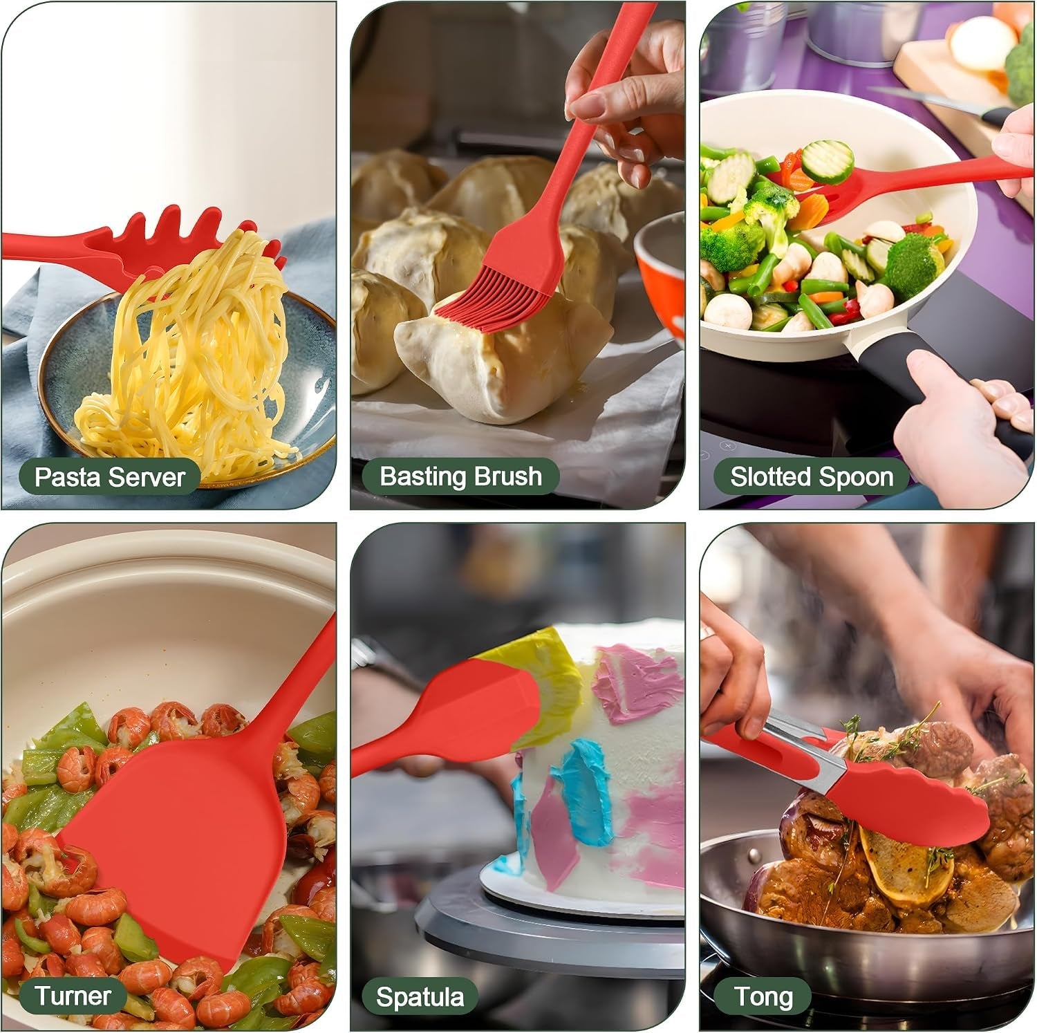 silicone-cooking-utensils-set-25-piece-kitchen-utensils-with-holder-non-toxic-kitchen-tools-spatula-turner-spoon-ladle-for-nonstick-cookware-heat-resistant-dishwasher-safe-red