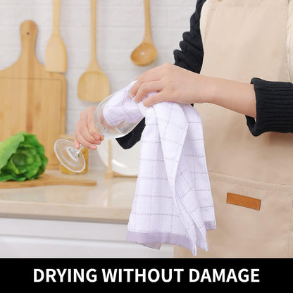 100% Cotton Terry Kitchen Towels, 4 Pack, Multiple Color4