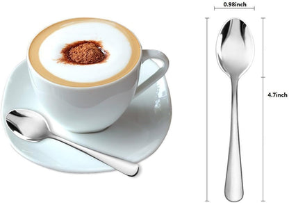 Demitasse Espresso Spoons,12-Piece Mini Coffee Tiny Stainless Steel Spoons Bistro Small Spoons for Dessert, Tea, Appetizer(4.7Inch)…2
