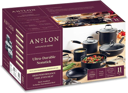 Advanced Home Hard Anodized 11-Piece Cookware Set8