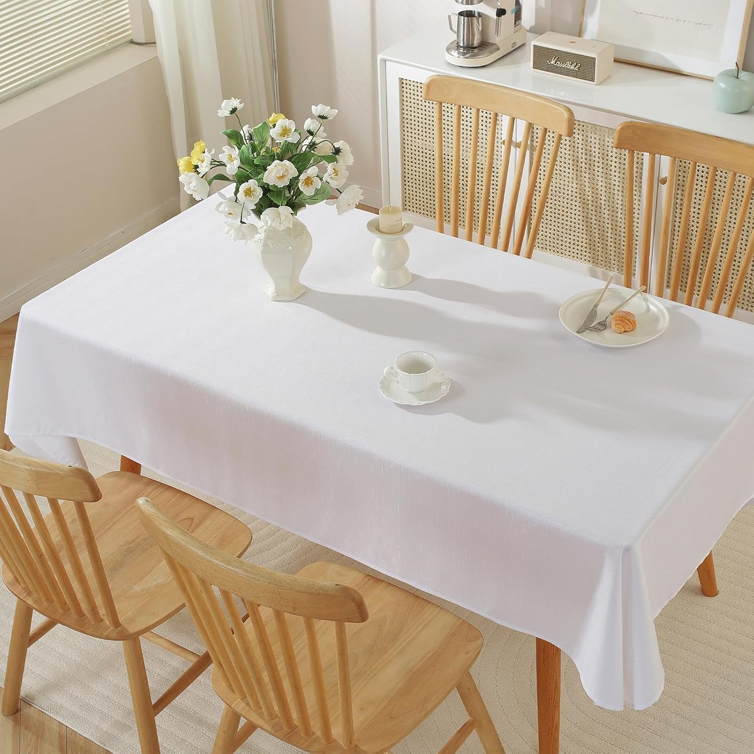 linen-textured-tablecloth-rectangle-waterproof-spillproof-fabric-table-cloth-decorative-wrinkle-free-wipeable-polyester-table-cover-for-dining-party-wedding-39-x-55-inch-white