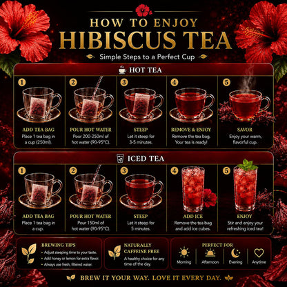 Premium 80 Hibiscus Flower Tea Bags (Flor De Jamaica) - 100% Natural, Tart & Refreshing, Hot or Ice Tea - Rich in Antioxidants, Sugar-Free Caffeine-Free Non-Gmo Vegan Gluten-Free.7